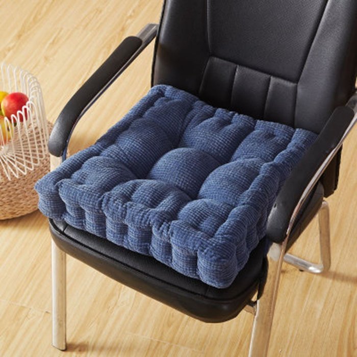Spritech(TM) Soft Seat Cushion for Winter Chair Car Seat Plane or Wheelchair Dark Blue 17.6" * 17.6" N2
