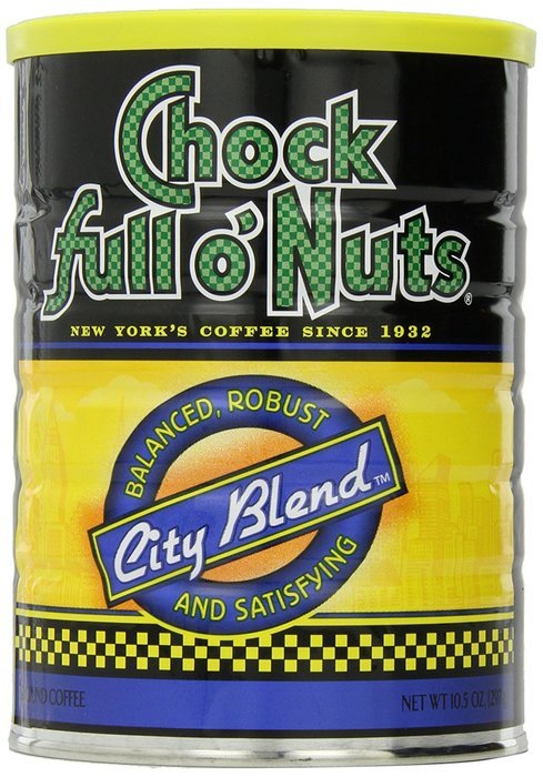 Chock full o'Nuts Coffee New York Roast Ground, 10.5 Ounce N22