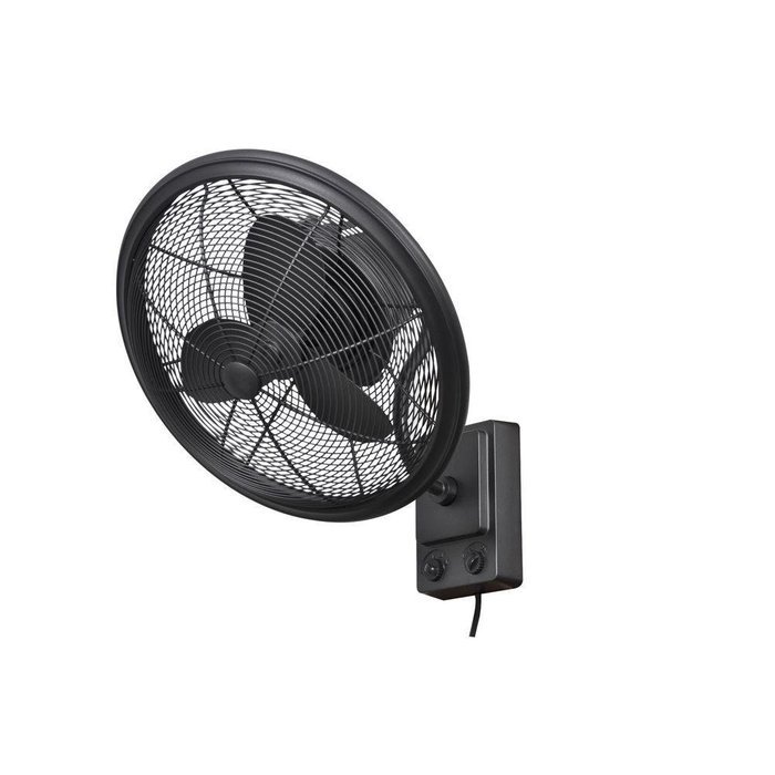 18" 3-Speed Oscillating Natural Iron Metal Specialty Wall Fan