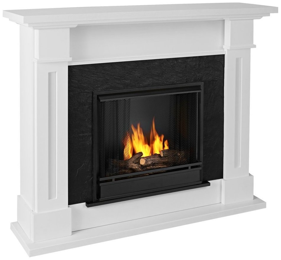 Real Flame Kipling Ventless Gel Fuel Fireplace White N6