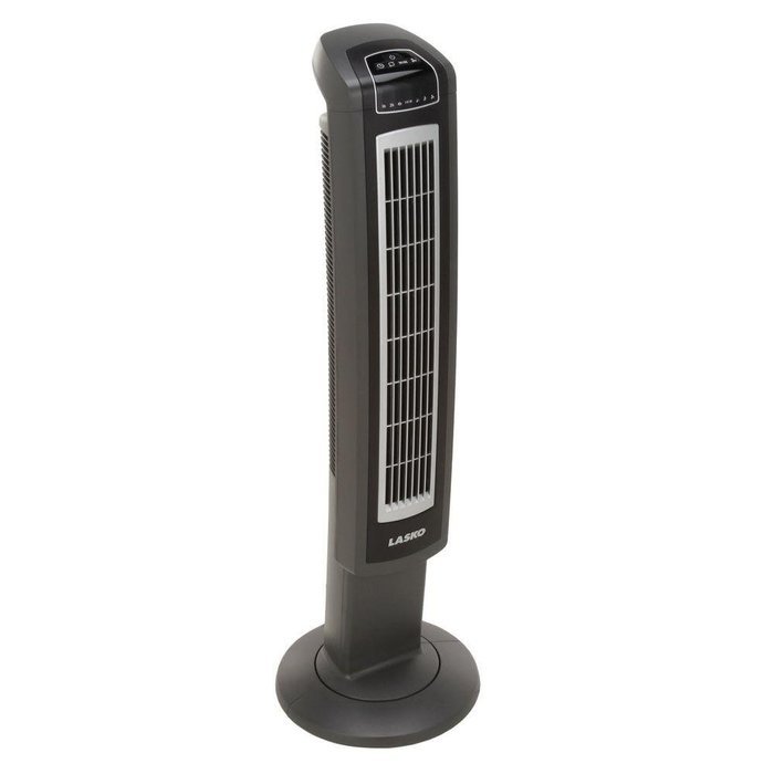Lasko 42 in. 3 Speed Electronic Tower Fan with Remote Control, Black N2
