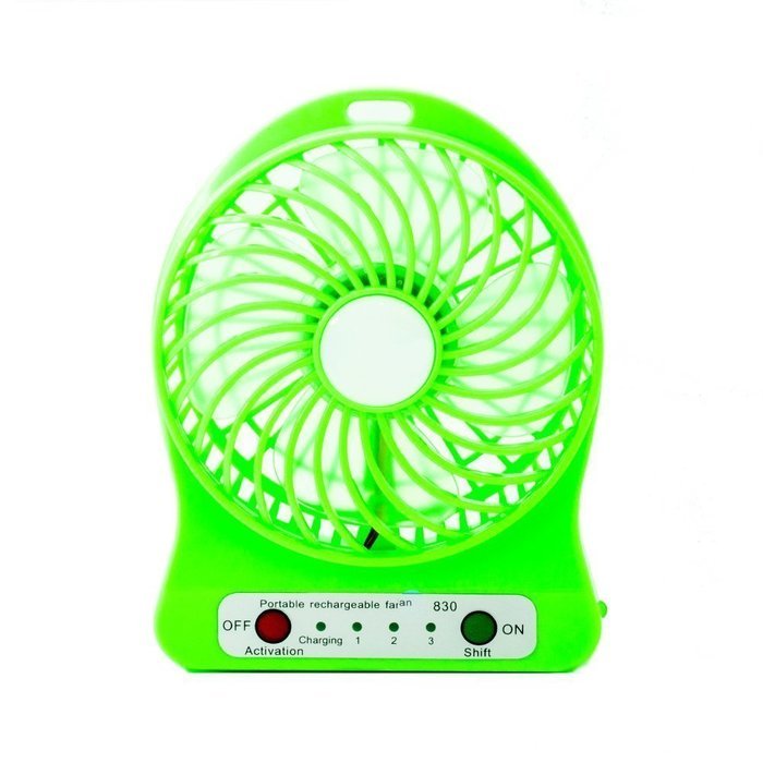 AnKooK Portable Mini fan Rechargeable Desktop Fan 4-inch Vanes 3 Speeds Battery/ USB Powered Household Summer... N6