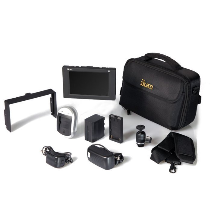 Ikan D7-DK-E6 D7 Field Monitor Deluxe Kit for Canon E6 Battery (Black) N4