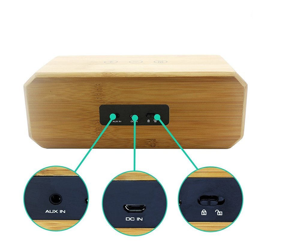 Wireless Bluetooth Speakers Portable Rechargeable Bamboo Wooden Bluetooth Stereo Speakers for cell iPhones and...