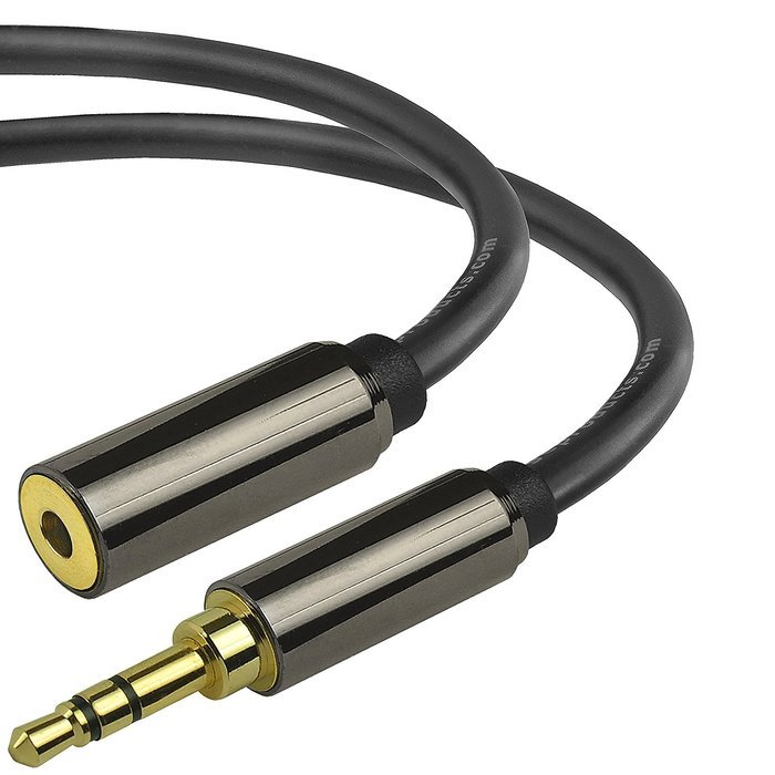 Mediabridge 3.5mm Extension Cable (12 Feet) - 3.5mm Female To Male Stereo Audio Cable - Step Down Design - (Part...