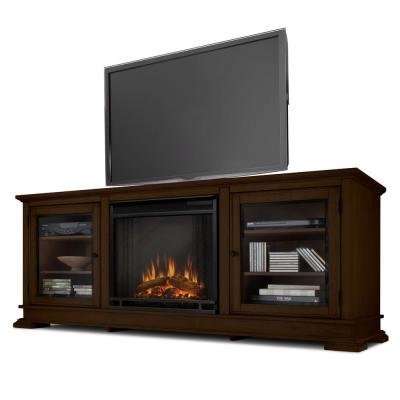 Hudson 68 In. Media Console Electric Fireplace in Espresso N3