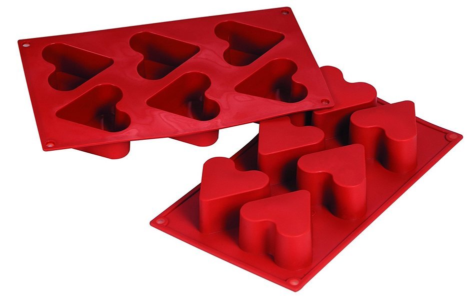 Fat Daddio's 4.4-Ounce Silicone Bakeware, Heart