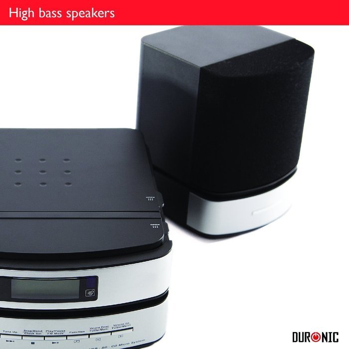 Duronic RCD144 Micro Hi-Fi Audio System with CD/MP3 CD/USB/AM/FM Radio/SD Card/Remote Control/AUX