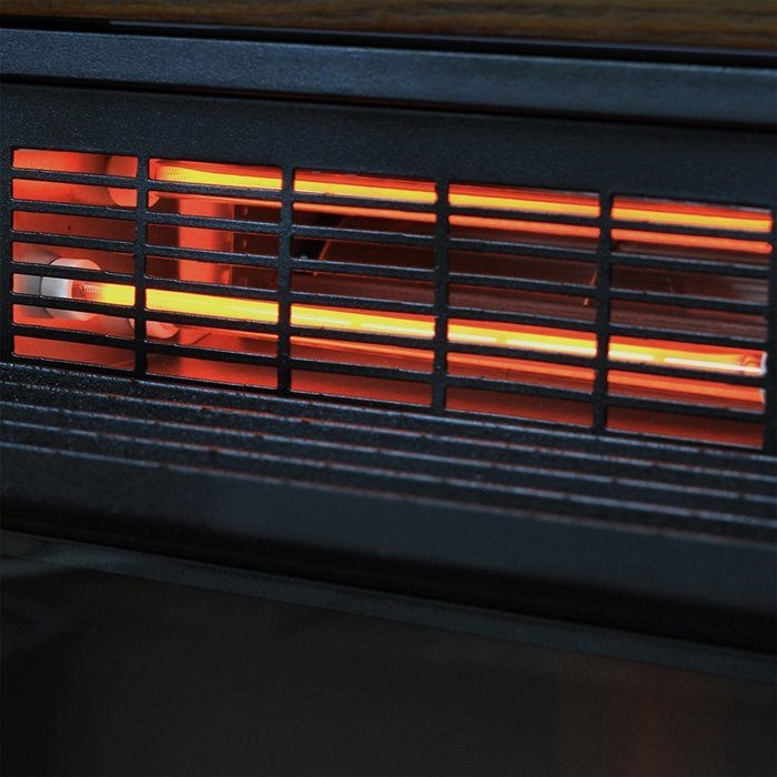 Gracelvoe Large Room Electric Quartz Infrared Fireplace Heater Deluxe Mantel Oak / Walnut (Dark Walnut) N22