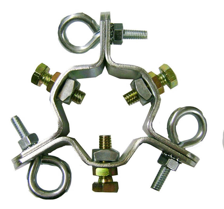 EZ 43-A Adjustable 3 Way Down Guy Ring for up to 2-1/4" Mast - Heavy Duty