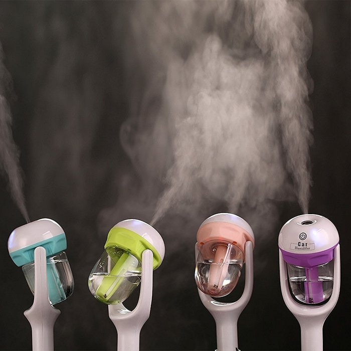 IPUIS Car Air Humidifier with USB Changer Port Aromatherapy Essential Oil Aroma Diffuser Air Purify Car charger... N8
