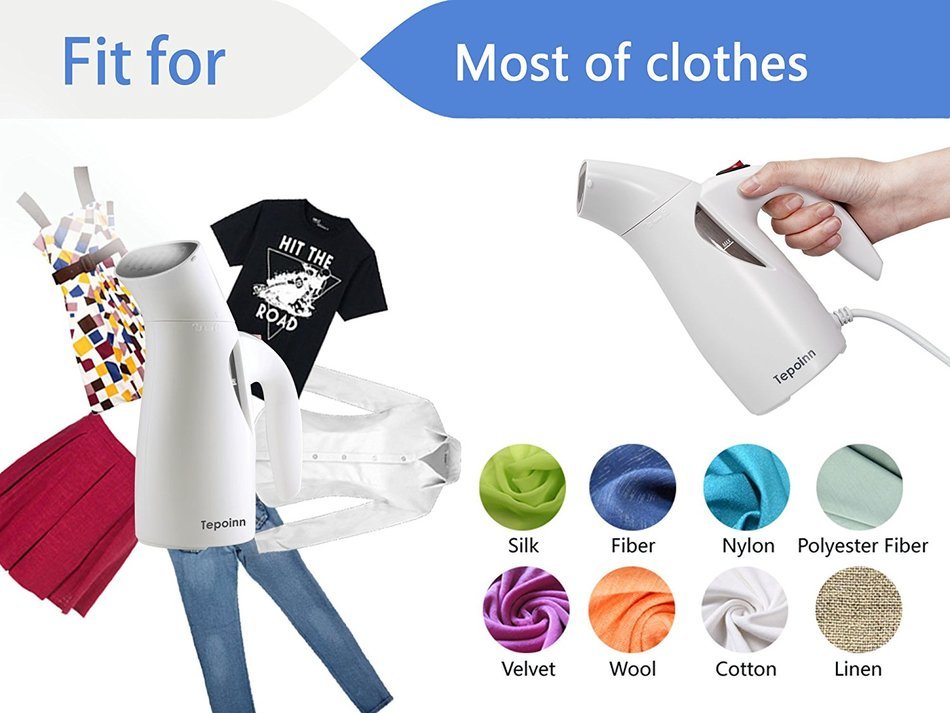 Tepoinn Home and Travel Garment Steamer, Global Voltage, 400W Lightweight Portable Handheld Mini, Ultra Fast Heat-up... N14