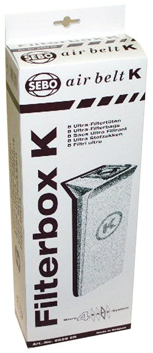 SEBO 6629AM Vacuum Filter Bag Box for K Series, 8-Pack