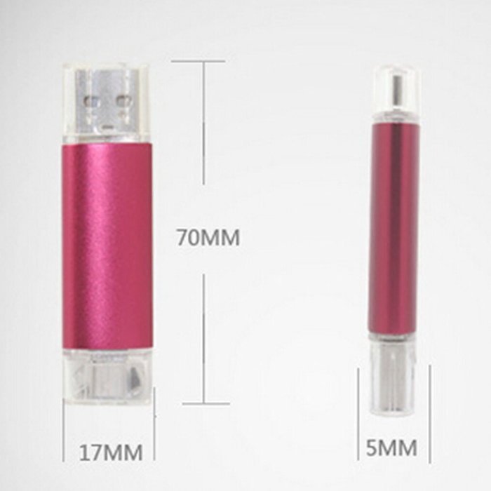 Spritech(TM) New Hot Twoport 8GB USB 2.0 Flash Drive U-disk for Smart Phone Laptop Computer Color Random N8