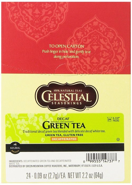 Celestial Seasonings Decaf Green Tea, K-Cup Portion Pack for Keurig K-Cup Brewers, 24-Count (Pack of 2) N5