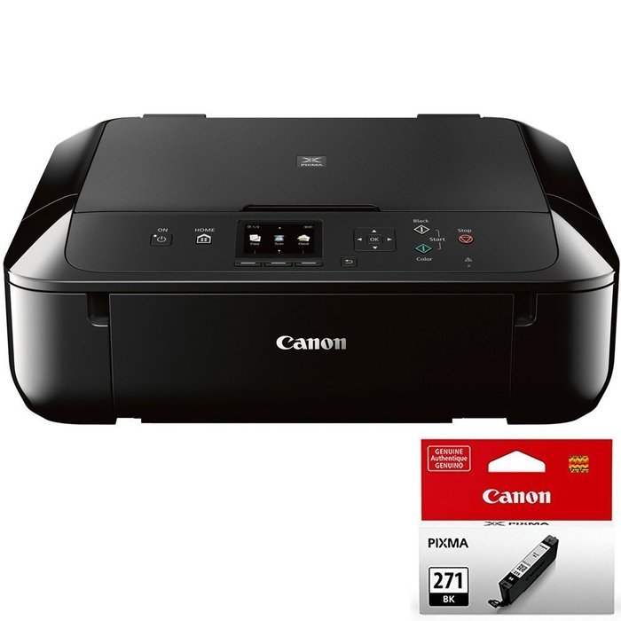 Canon PIXMA MG5720 Wireless Inkjet All-In-One Printer w/ CLI-271 Black Ink Bundle includes MG5720 Printer and...