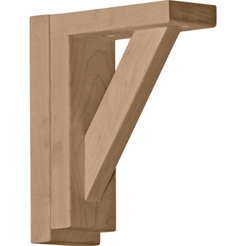Ekena Millwork BKT02X06X07TRRO 2 1/2-Inch W by 6 1/4-Inch D by 7 1/2-Inch H Traditional Shelf Bracket, Red Oak...