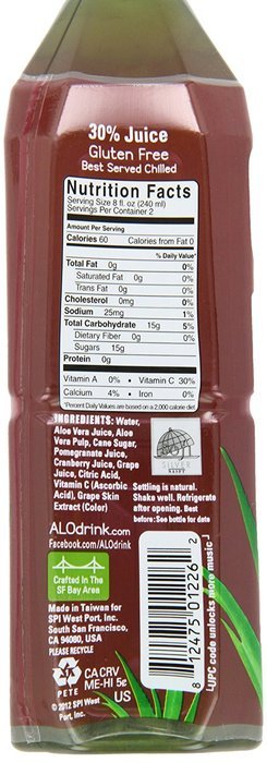 ALO Exposed Aloe Vera Juice Drink, Original + Honey, 16.9 Ounce (Pack of 12) N22