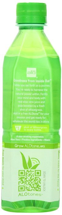 ALO Exposed Aloe Vera Juice Drink, Original + Honey, 16.9 Ounce (Pack of 12) N24