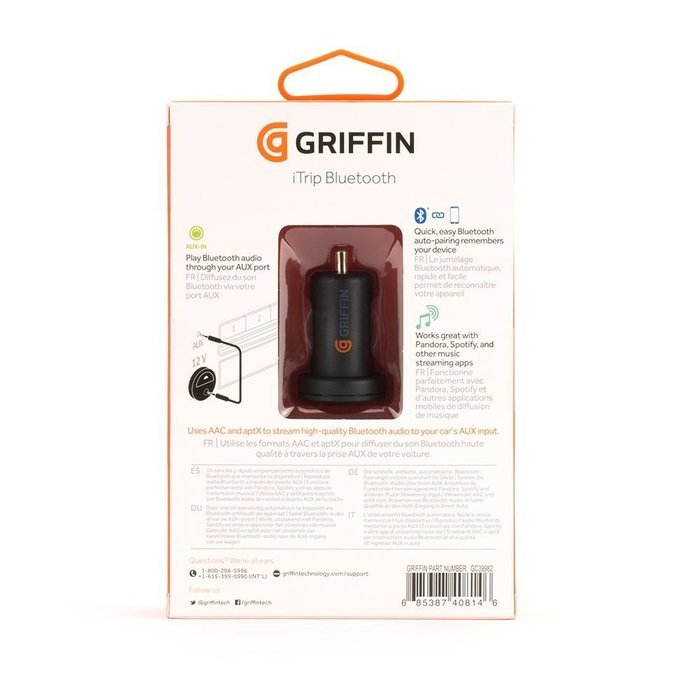 Griffin iTrip Bluetooth Aux -Bluetooth Hands-Free Car Kit for Cars with 3.5 mm Aux Input - Stream Audio from your... N3