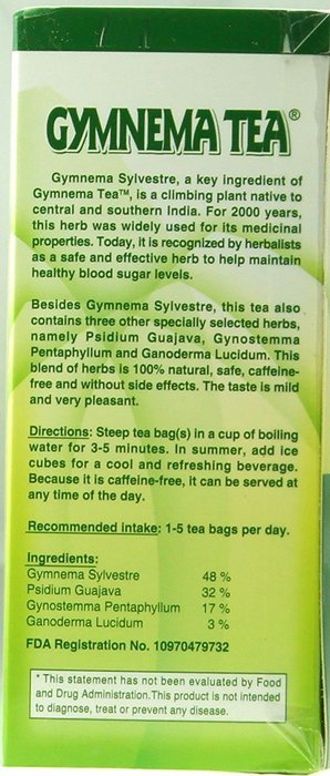 Gymnema Green Tea For Diabetics, No Caffeine N2