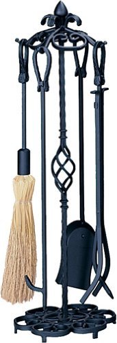 Uniflame, F-1197, 5 Pc Heavy Weight Black Wi Fireset