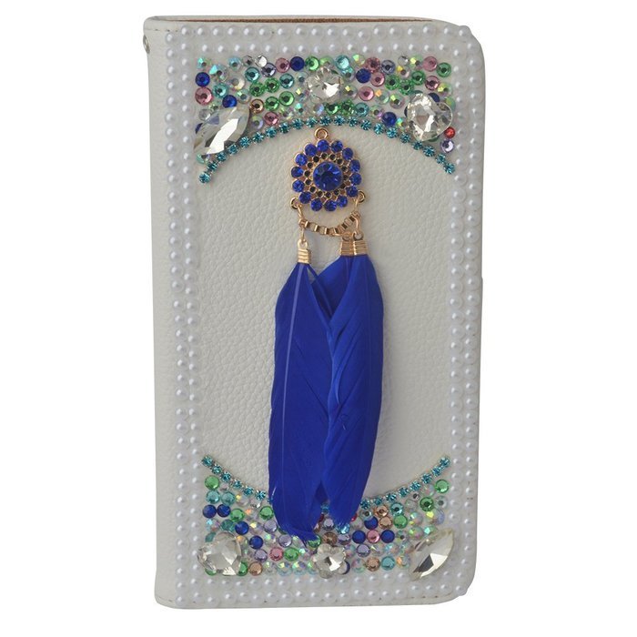 Galaxy S7 Case,Yaheeda [Stand Feature] Bling Sparkle Crystal Wallet Case [Sparkle Plume Feather Chain] Premium... N12