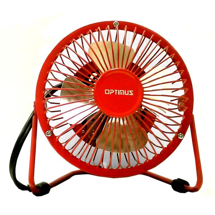 Optimus 4" Personal Metal Fan - Red