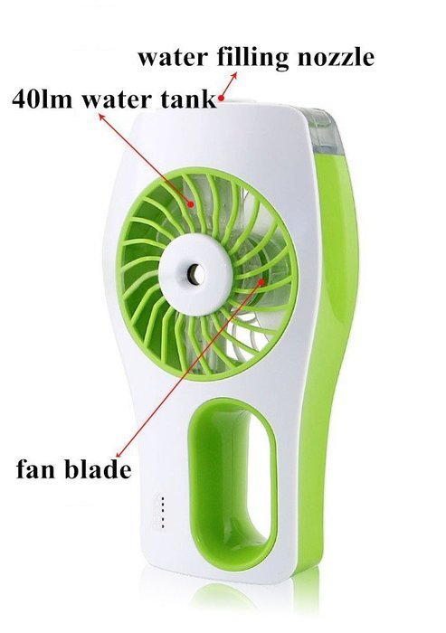 ETONG USB Misting Fan Portable Humidifier Fan Rechargeable Misting Fan Handheld Personal Cooling Mist Humidifier... N6