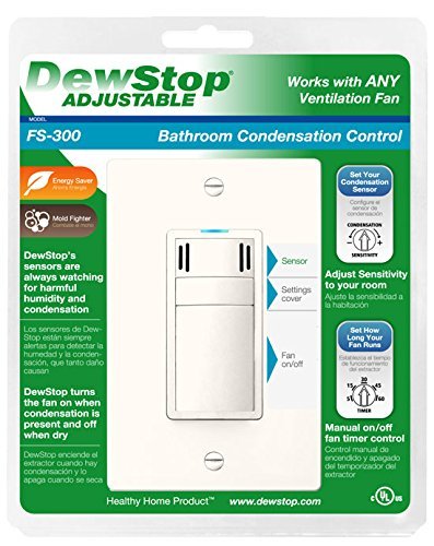 DewStop FS-300-A1 Adjustable Bathroom Fan Control Switch, Almond N2