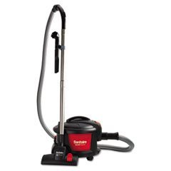 ** Quiet Clean Canister Vacuum, Red/Black, 9.0 Amp, 11" Cleaning Path **