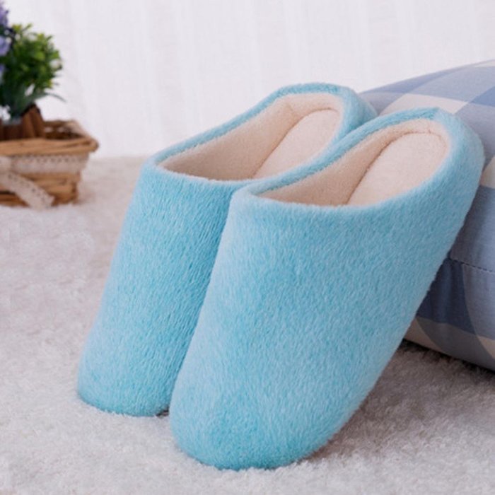 AutumnFall Women Soft Warm Indoor Candy Colors Cotton Slippers Home Anti-slip Shoes (40, Pink) N24