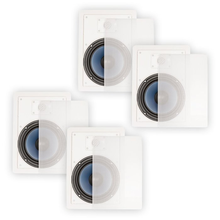 Blue Octave LW82 In Wall 8" Speakers Home Theater Surround Sound 2-Way 2 Pair Pack N2