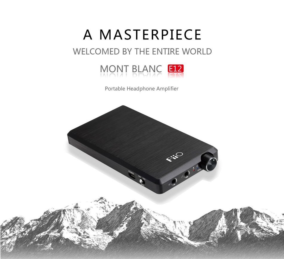 FiiO E12 Mont Blanc Portable Headphone Amplifier with Extreme Audio 3.5mm Stereo to RCA Cable