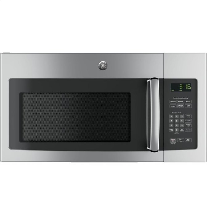 Ge MICROWAVES 1029471 1.6 Cu. ft. Over-The-Range Microwave Oven, Stainless, 1000 Watts