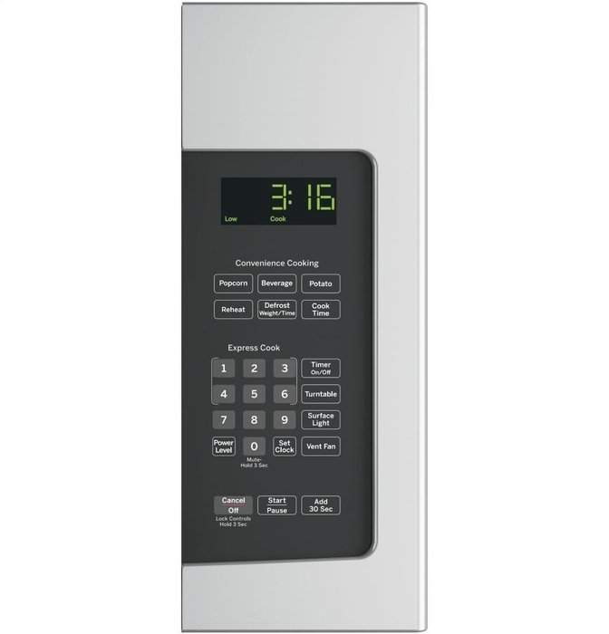 Ge MICROWAVES 1029471 1.6 Cu. ft. Over-The-Range Microwave Oven, Stainless, 1000 Watts N2
