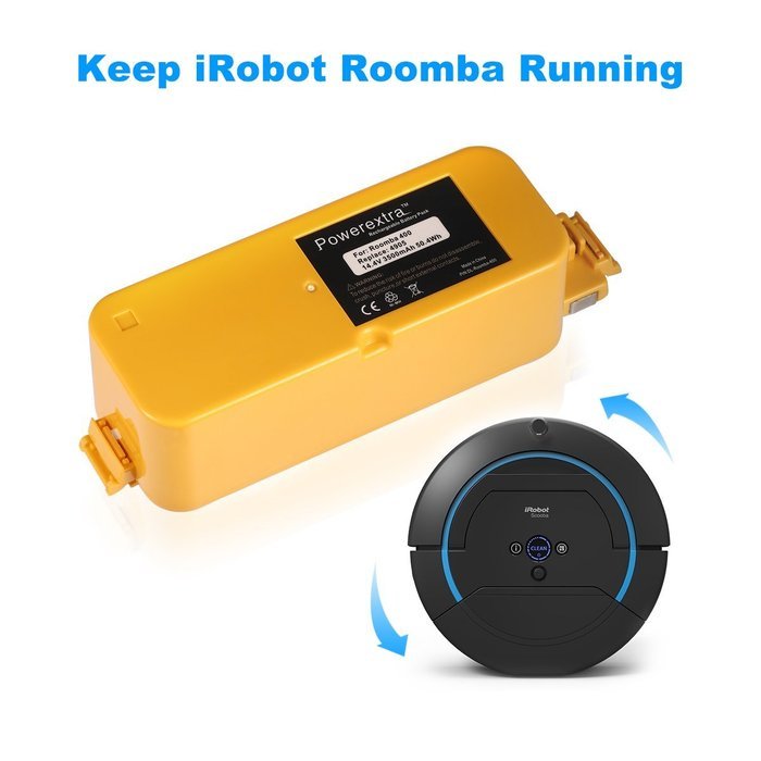 Powerextra Roomba 3.5Ah Battery for Irobot Roomba 400 405 410 415 416 418 4000 4100 4105 4110 4130 4150 4170 4188... N4