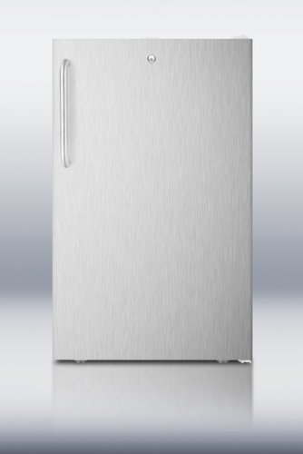 Summit FF511L7SSTBADA Commercial 4.1 Cu. Ft. Stainless Steel Undercounter Compact Refrigerator