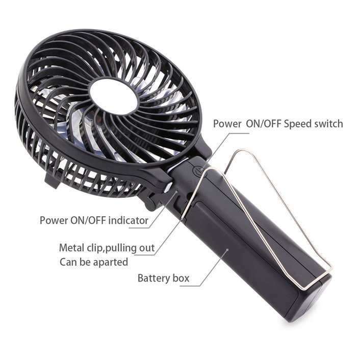 DOIOWN Handheld Portable Table Mini Fan Battery Rechargeable (Blue) N9