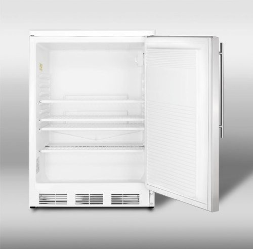 Summit FF7LSSHV 5.5 cu. ft. Undercounter Refrigerator with Lock, Stainless Steel Door and Vertical N3