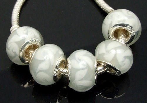 5pcs Murano Lampwork Glass charm bead for bracelet b088 hs