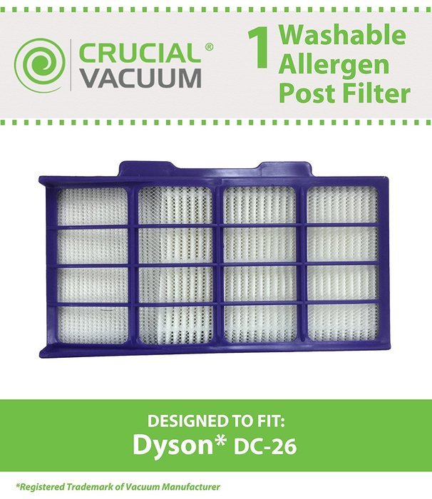 Replacement Dyson DC26 Post HEPA Filter, Compare to Part # 915219-03, Designed & Engineered by Crucial Vacuum