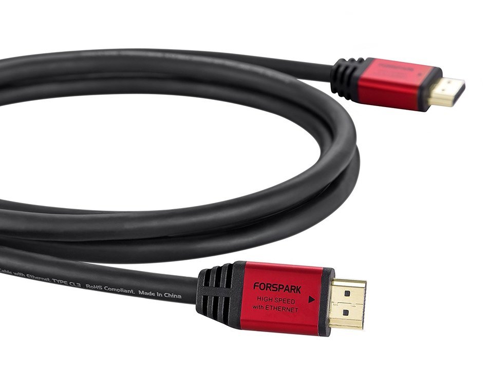 FORSPARK High Speed Ultra HDMI Cable 6ft with Ethernet ,Full HD, Supports 4K, 3D, 1080p Full HD Latest Version... N3