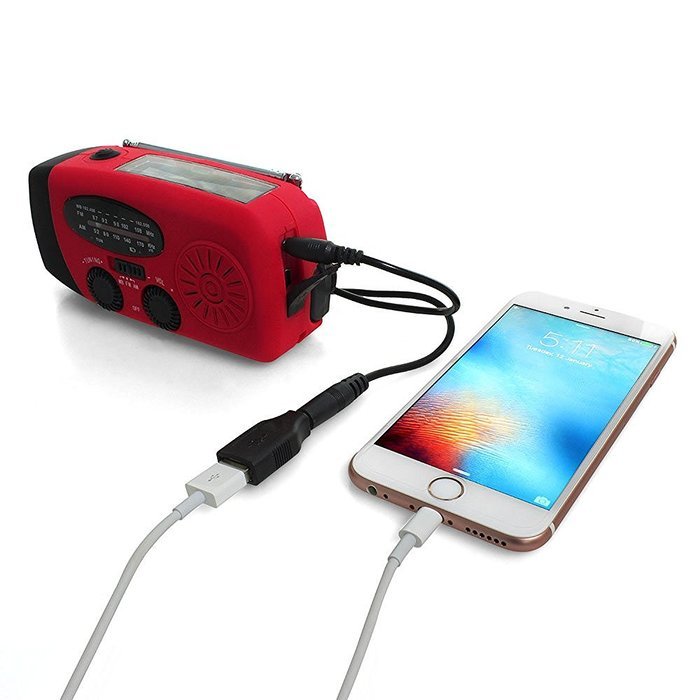 KIPOZI Solar Hand Crank AM FM WB NOAA Multifunctional Compact Dynamo Emergency Weather Radio LED Flashlight Smart...