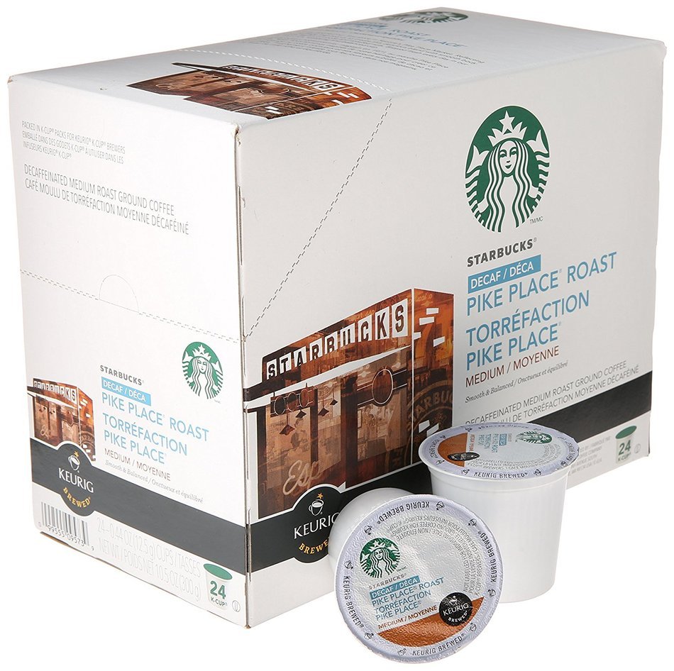 Starbucks Decaf Pike Place Roast K-Cup for Keurig Brewers, 24 Count N5