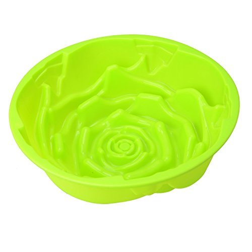 Great Value Practical Rose Shaped Silicone Cake Mold Color Random N4
