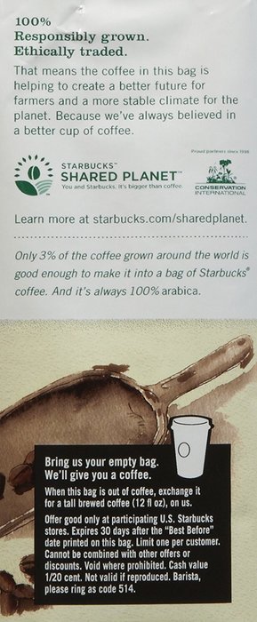 Starbucks French Roast Ground Coffee, 12 oz N4