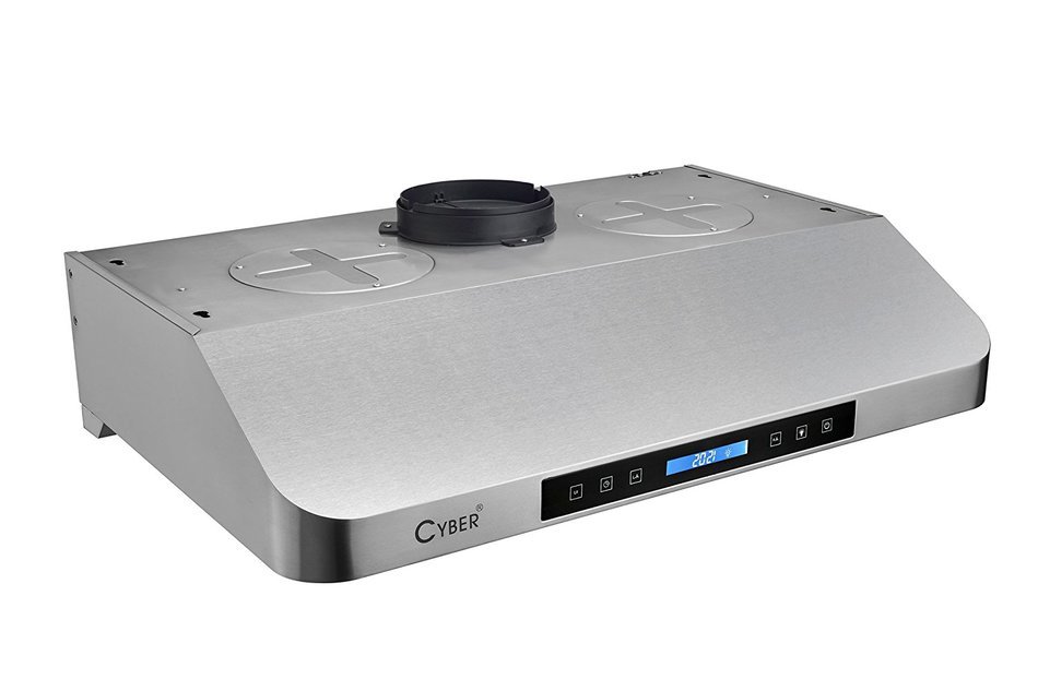 CYBER&reg; Modern Silm Seamless Steel Under Cabinet Range Hood 30" Smoke Sensor N2
