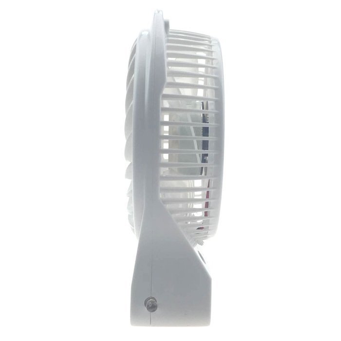 Xboard 3 Speeds Rechargeable Mini USB Fan Portable Desktop Fan with LED Light - White N3