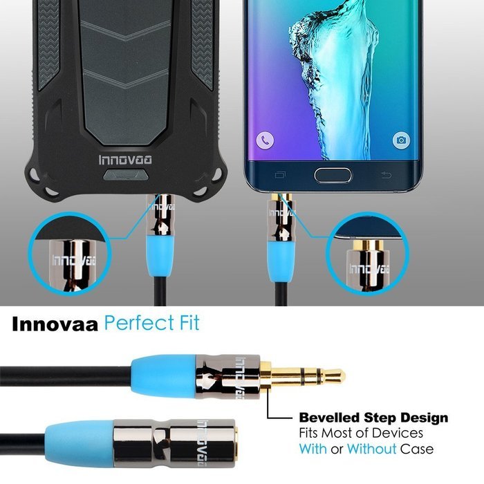 AUX Audio Cable, INNOVAA Universal Stereo Audio Male to Female 3.5mm AUX Cable - 15 Feet N7